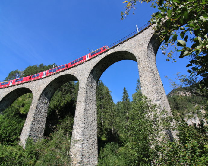 El viaducto de Landwasser en Suiza